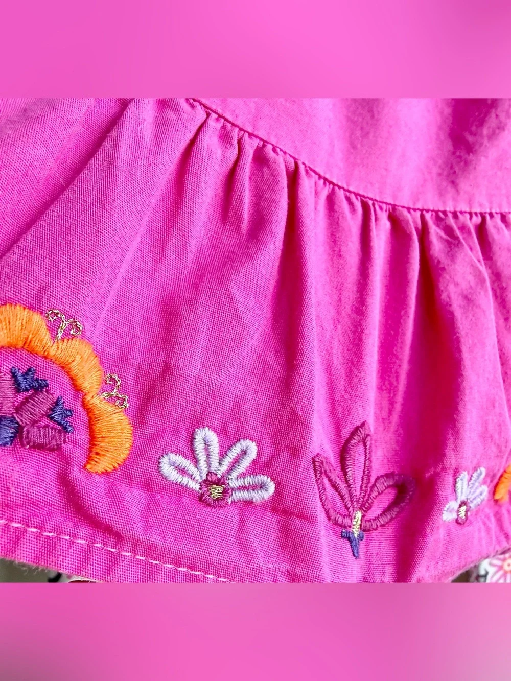 Bundle of 2 pc Gymboree Girls Paisley Leggings and Pink Floral Embroidered Skort